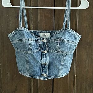 Agolde Lola Denim Bustier